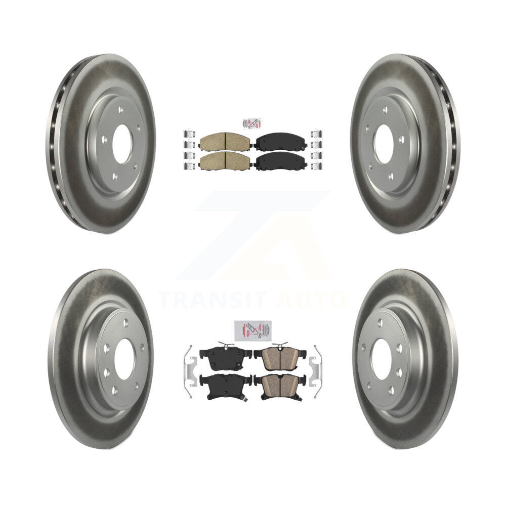 Front Rear Ceramic Pad Coated Brake Rotor Kit For Chrysler Pacifica Grand Caravan Voyager KGA-101856