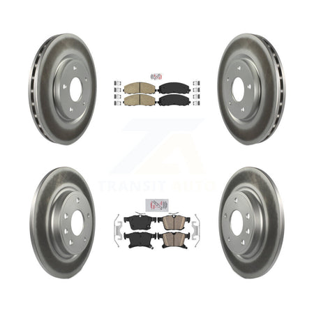 Front Rear Ceramic Pad Coated Brake Rotor Kit For Chrysler Pacifica Grand Caravan Voyager KGA-101856