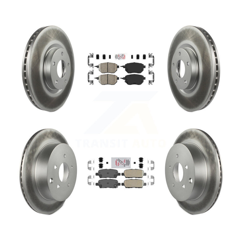 Front Rear Ceramic Pad & Coated Disc Brake Rotor Kit For Nissan Murano INFINITI FX35 FX45 KGA-101868