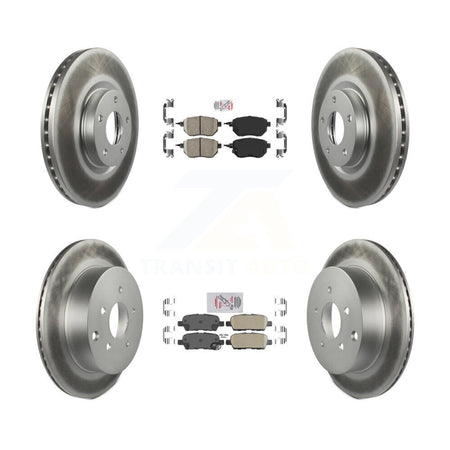 Front Rear Ceramic Pad & Coated Disc Brake Rotor Kit For Nissan Murano INFINITI FX35 FX45 KGA-101871