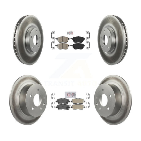 Front Rear Ceramic Pads And Coated Disc Brake Rotors Kit For Nissan Altima Maxima KGA-101879
