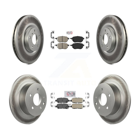 Front Rear Ceramic Pads And Coated Disc Brake Rotors Kit For Nissan Altima Maxima KGA-101895