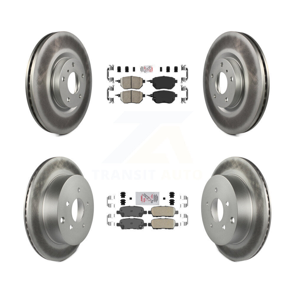 Front Rear Ceramic Pads And Coated Disc Brake Rotors Kit For Nissan Murano KGA-101896