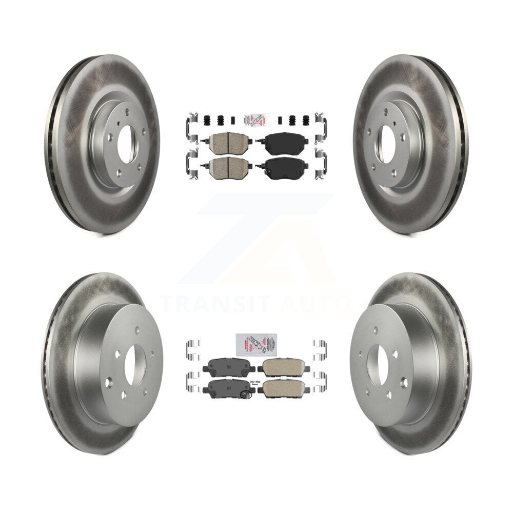 Front Rear Ceramic Pads And Coated Disc Brake Rotors Kit For Nissan Murano KGA-101898