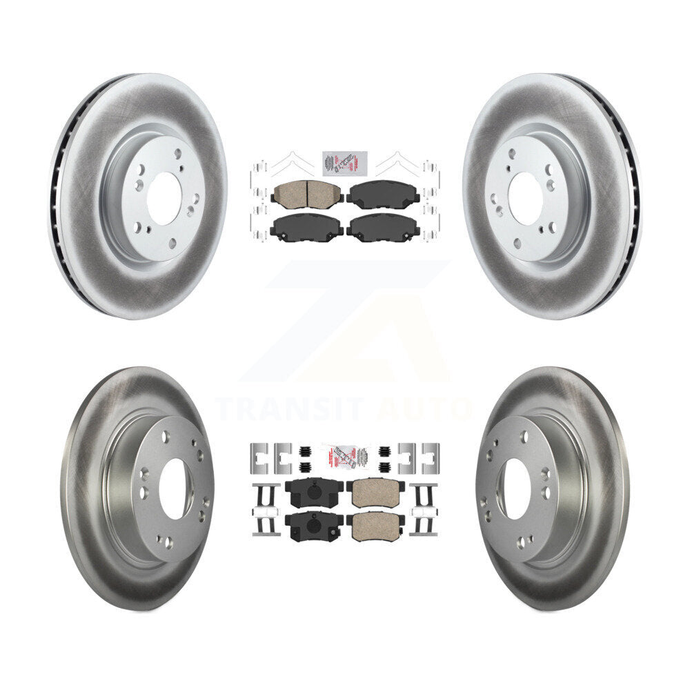 Front Rear Ceramic Pads And Coated Disc Brake Rotors Kit For Honda Civic Acura ILX KGA-101900