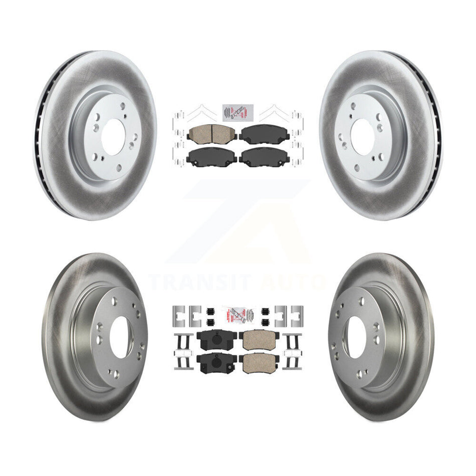 Front Rear Ceramic Pads And Coated Disc Brake Rotors Kit For Honda Civic Acura ILX KGA-101900