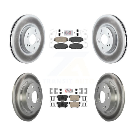 Front Rear Ceramic Pads And Coated Disc Brake Rotors Kit For Honda Civic Acura ILX KGA-101901