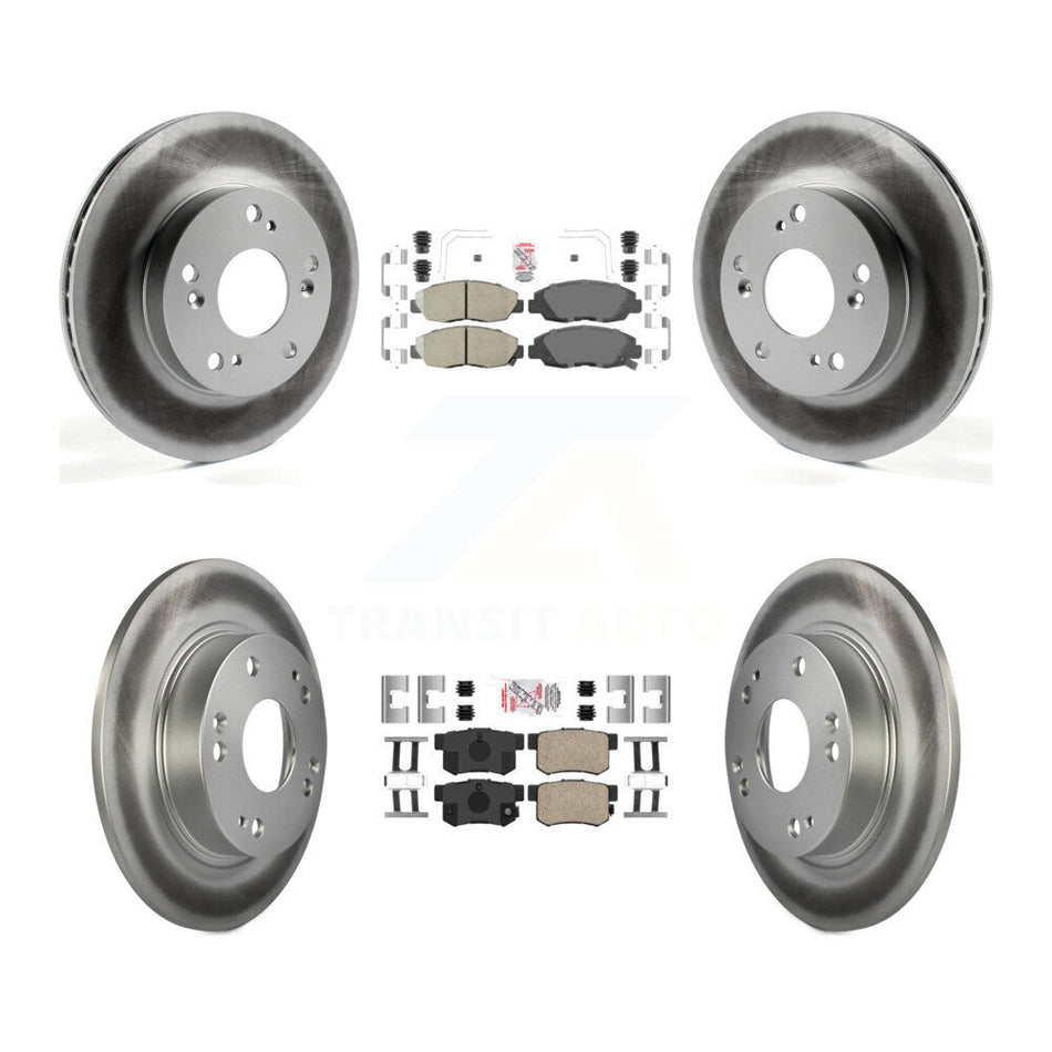 Front Rear Ceramic Pads And Coated Disc Brake Rotors Kit For Honda Civic KGA-101903