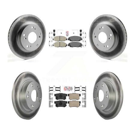 Front Rear Ceramic Pads And Coated Disc Brake Rotors Kit For Honda Civic KGA-101905