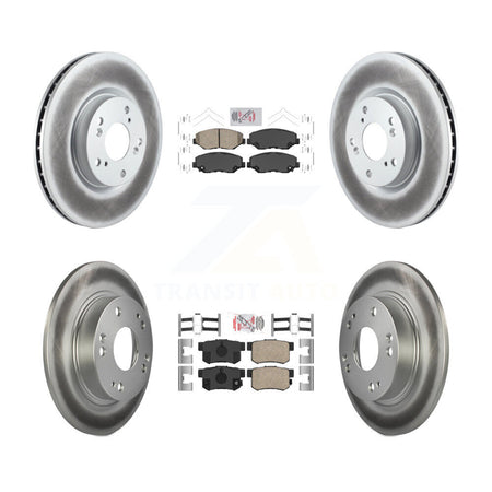 Front Rear Ceramic Pads And Coated Disc Brake Rotors Kit For Honda Civic Acura ILX KGA-101906