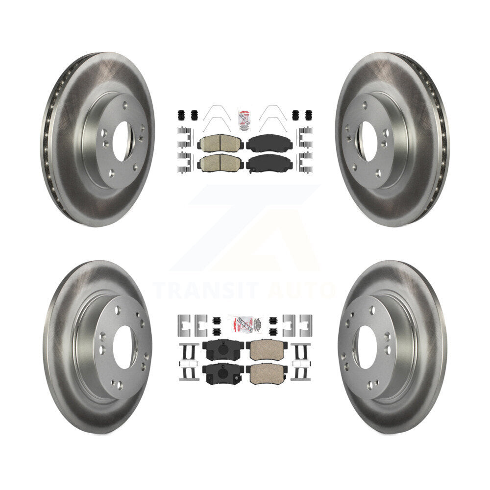 Front Rear Ceramic Pads And Coated Disc Brake Rotors Kit For Acura CSX KGA-101908