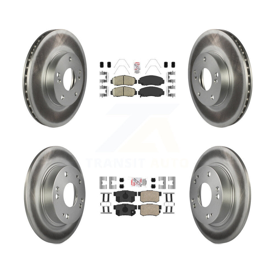 Front Rear Ceramic Pads And Coated Disc Brake Rotors Kit For Acura CSX KGA-101908