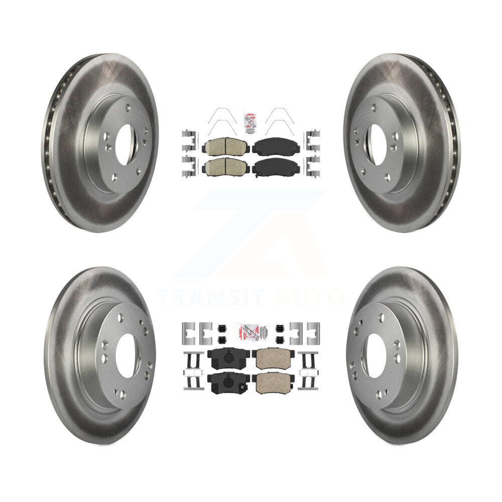 Front Rear Ceramic Pads And Coated Disc Brake Rotors Kit For Acura CSX KGA-101909