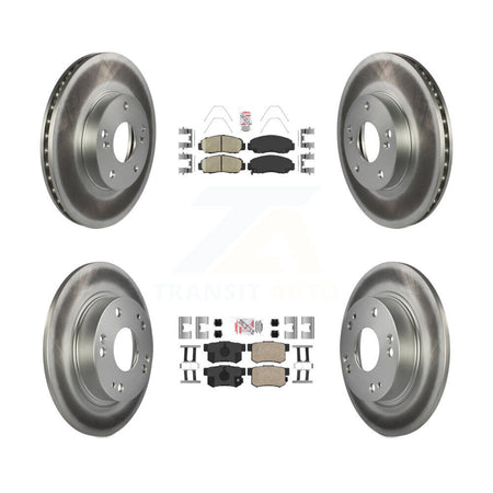 Front Rear Ceramic Pads And Coated Disc Brake Rotors Kit For Acura CSX KGA-101909