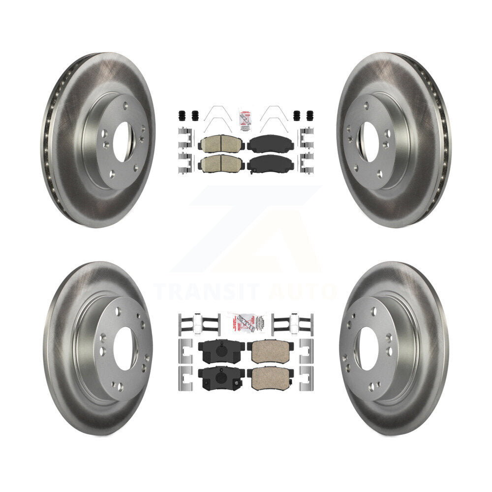 Front Rear Ceramic Pads And Coated Disc Brake Rotors Kit For Acura CSX KGA-101910
