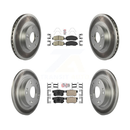 Front Rear Ceramic Pads And Coated Disc Brake Rotors Kit For Acura CSX KGA-101911