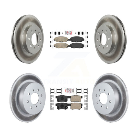 Front Rear Ceramic Pads And Coated Disc Brake Rotors Kit For Honda Civic Acura EL KGA-101918