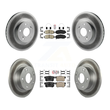 Front Rear Ceramic Pads And Coated Disc Brake Rotors Kit For Honda Accord Acura TSX KGA-101931