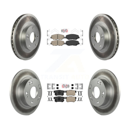 Front Rear Ceramic Pads And Coated Disc Brake Rotors Kit For Honda Accord KGA-101932