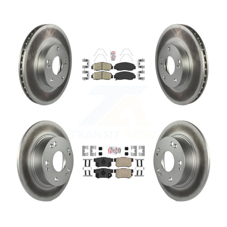 Front Rear Ceramic Pads And Coated Disc Brake Rotors Kit For Honda Accord KGA-101934