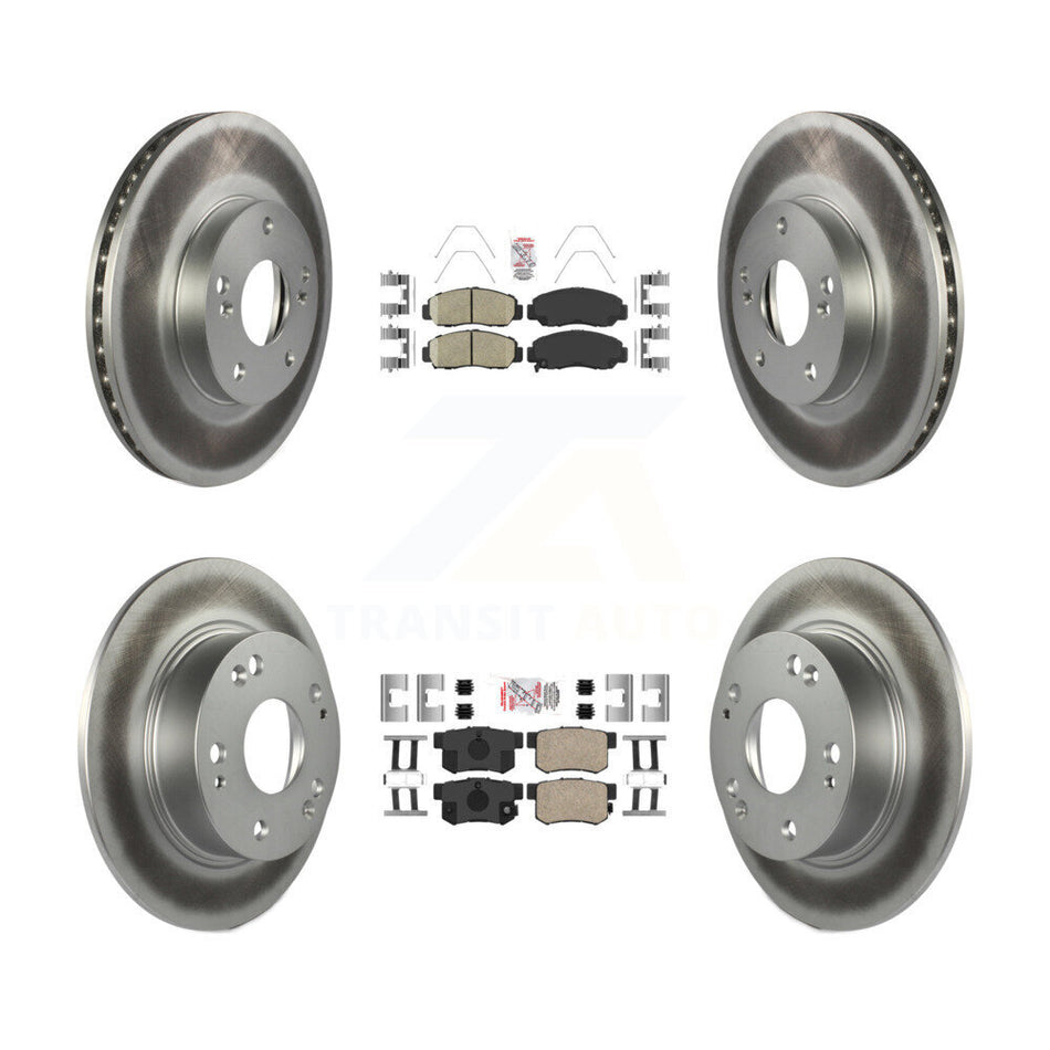 Front Rear Ceramic Pads And Coated Disc Brake Rotors Kit For Honda Accord KGA-101934