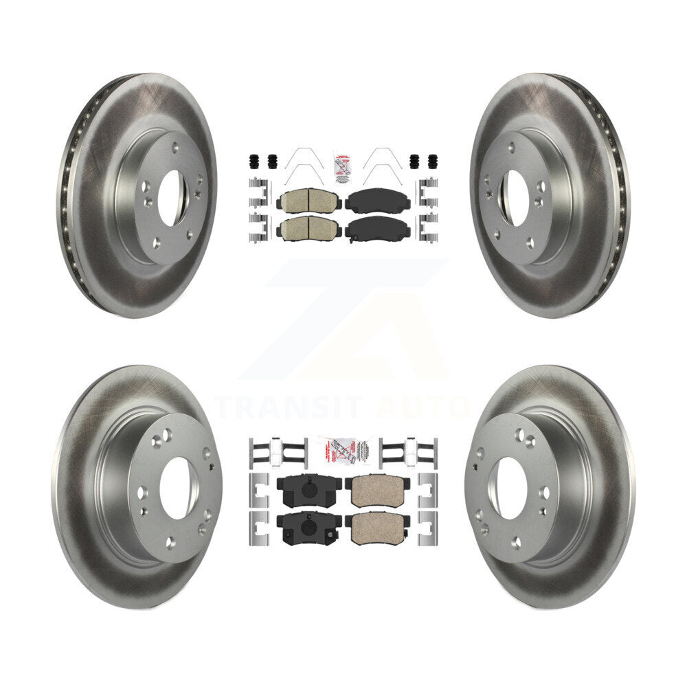 Front Rear Ceramic Pads And Coated Disc Brake Rotors Kit For Honda Accord KGA-101935