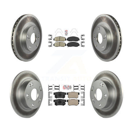 Front Rear Ceramic Pads And Coated Disc Brake Rotors Kit For Honda Accord KGA-101936