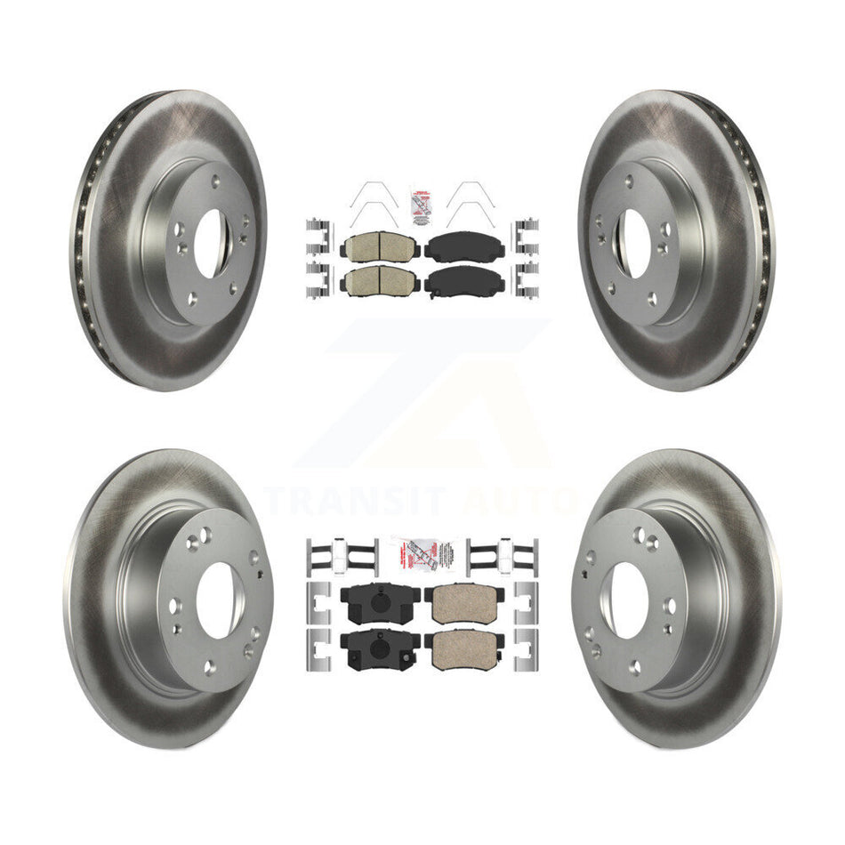 Front Rear Ceramic Pads And Coated Disc Brake Rotors Kit For Honda Accord KGA-101936