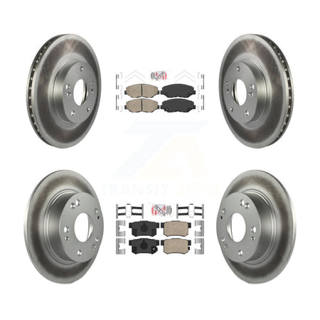 Front Rear Ceramic Pads And Coated Disc Brake Rotors Kit For Honda Accord KGA-101937