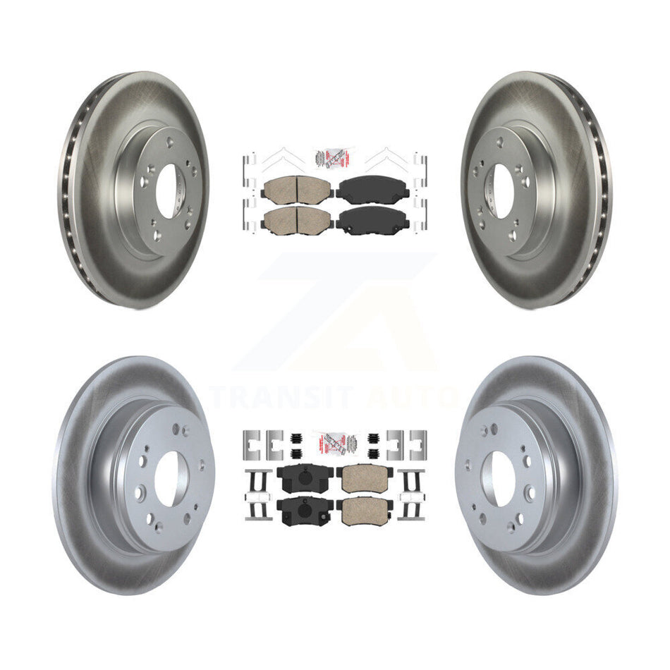 Front Rear Ceramic Pads And Coated Disc Brake Rotors Kit For 2002-2004 Honda CR-V KGA-101938