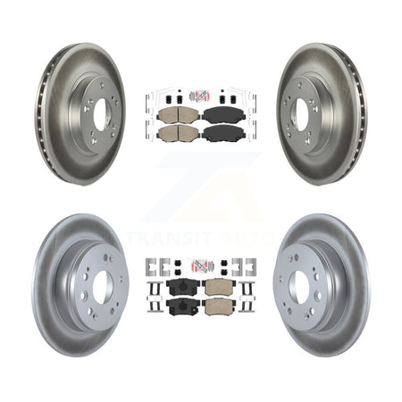 Front Rear Ceramic Pads And Coated Disc Brake Rotors Kit For 2002-2004 Honda CR-V KGA-101939