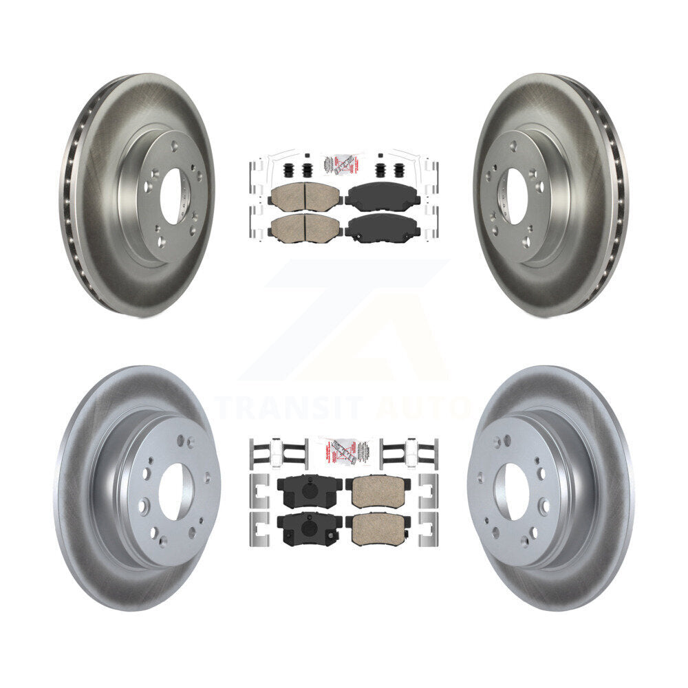 Front Rear Ceramic Pads And Coated Disc Brake Rotors Kit For 2002-2004 Honda CR-V KGA-101941