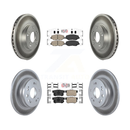 Front Rear Ceramic Pads And Coated Disc Brake Rotors Kit For 2002-2004 Honda CR-V KGA-101941
