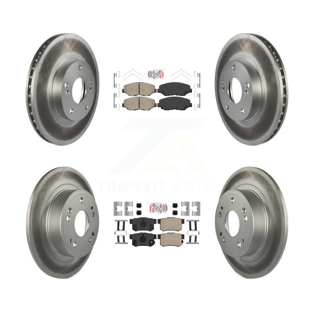 Front Rear Ceramic Pads And Coated Disc Brake Rotors Kit For Honda Accord KGA-101948