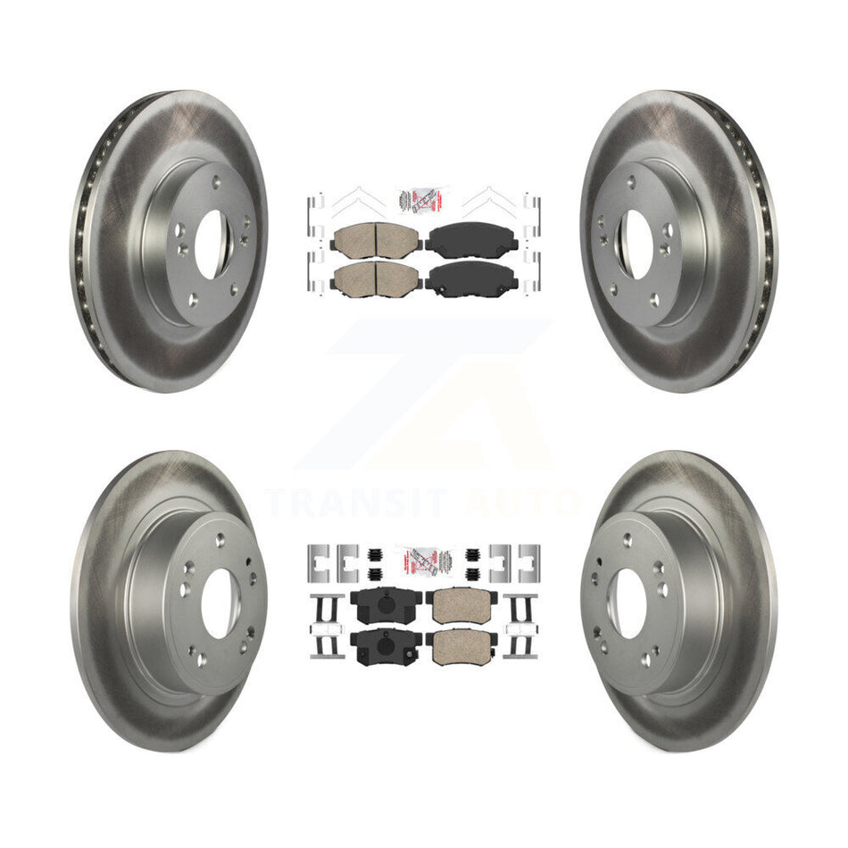 Front Rear Ceramic Pads And Coated Disc Brake Rotors Kit For Honda Accord KGA-101948