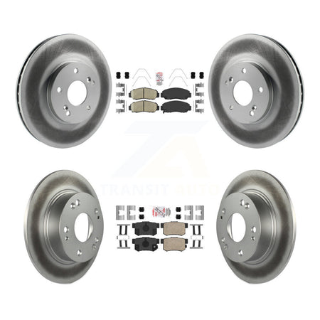 Front Rear Ceramic Pads And Coated Disc Brake Rotors Kit For Honda Accord KGA-101950