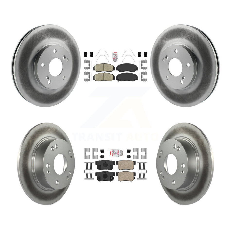 Front Rear Ceramic Pads And Coated Disc Brake Rotors Kit For Honda Accord KGA-101950