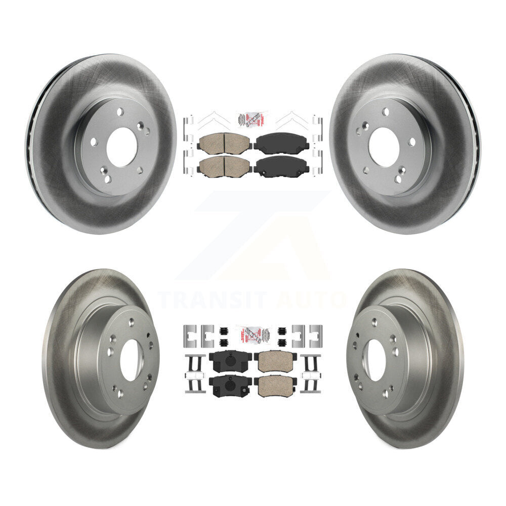 Front Rear Ceramic Pads And Coated Disc Brake Rotors Kit For Honda Accord KGA-101953