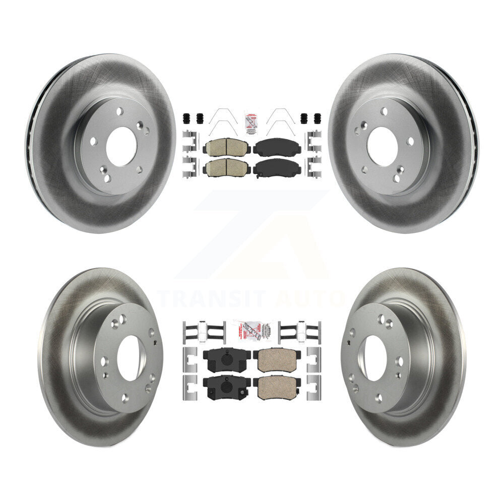 Front Rear Ceramic Pads And Coated Disc Brake Rotors Kit For Honda Accord KGA-101955