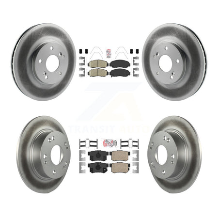Front Rear Ceramic Pads And Coated Disc Brake Rotors Kit For Honda Accord KGA-101955