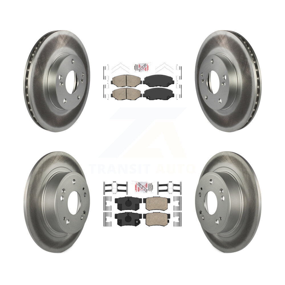 Front Rear Ceramic Pads And Coated Disc Brake Rotors Kit For Honda Accord KGA-101959