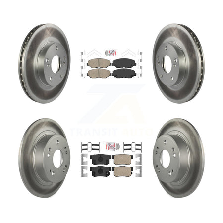 Front Rear Ceramic Pads And Coated Disc Brake Rotors Kit For Honda Accord KGA-101959