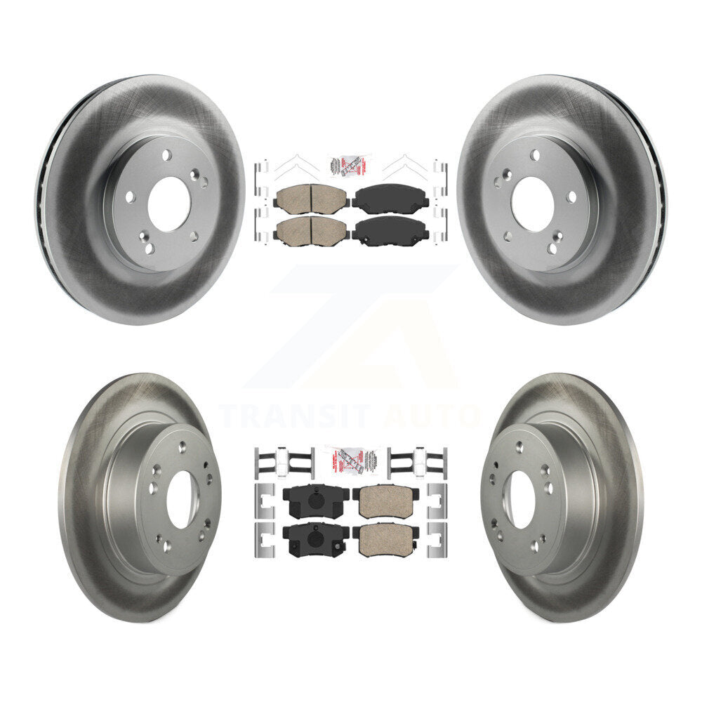 Front Rear Ceramic Pads And Coated Disc Brake Rotors Kit For Honda Accord KGA-101962