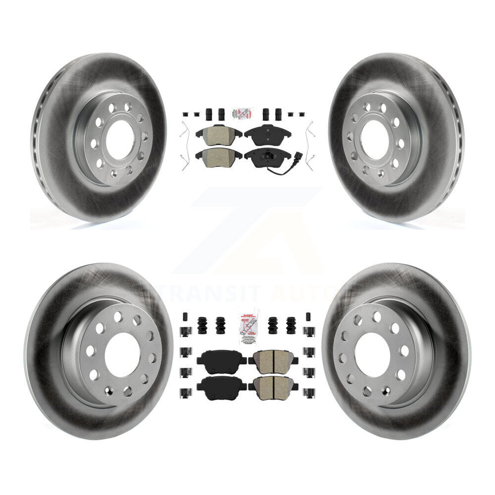 Front Rear Semi-Metallic Pads And Coated Disc Brake Rotors Kit For Volkswagen Beetle KGA-101984