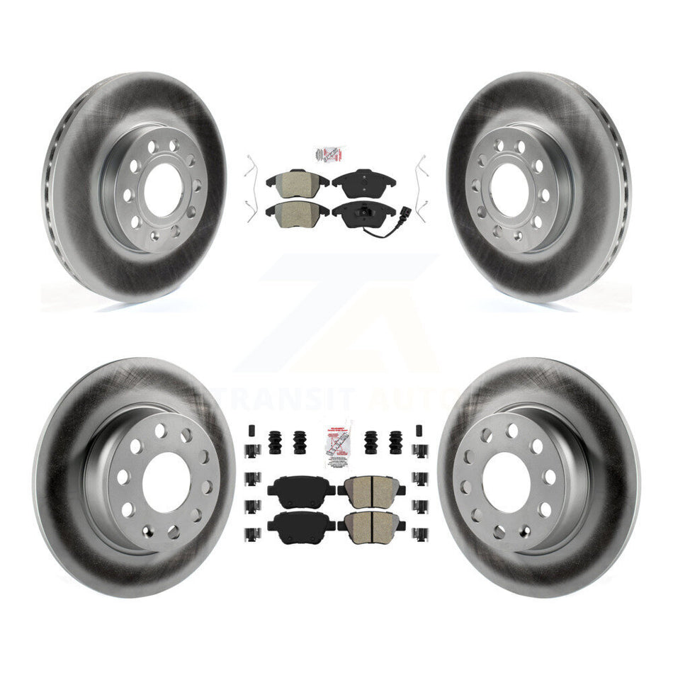 Front Rear Semi-Metallic Pads And Coated Disc Brake Rotors Kit For Volkswagen Beetle KGA-101985