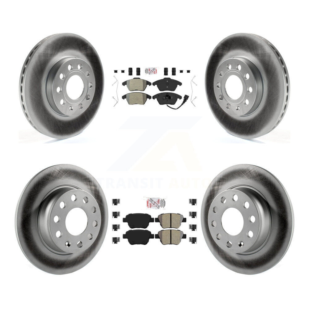 Front Rear Semi-Metallic Pads And Coated Disc Brake Rotors Kit For Volkswagen Beetle KGA-101988