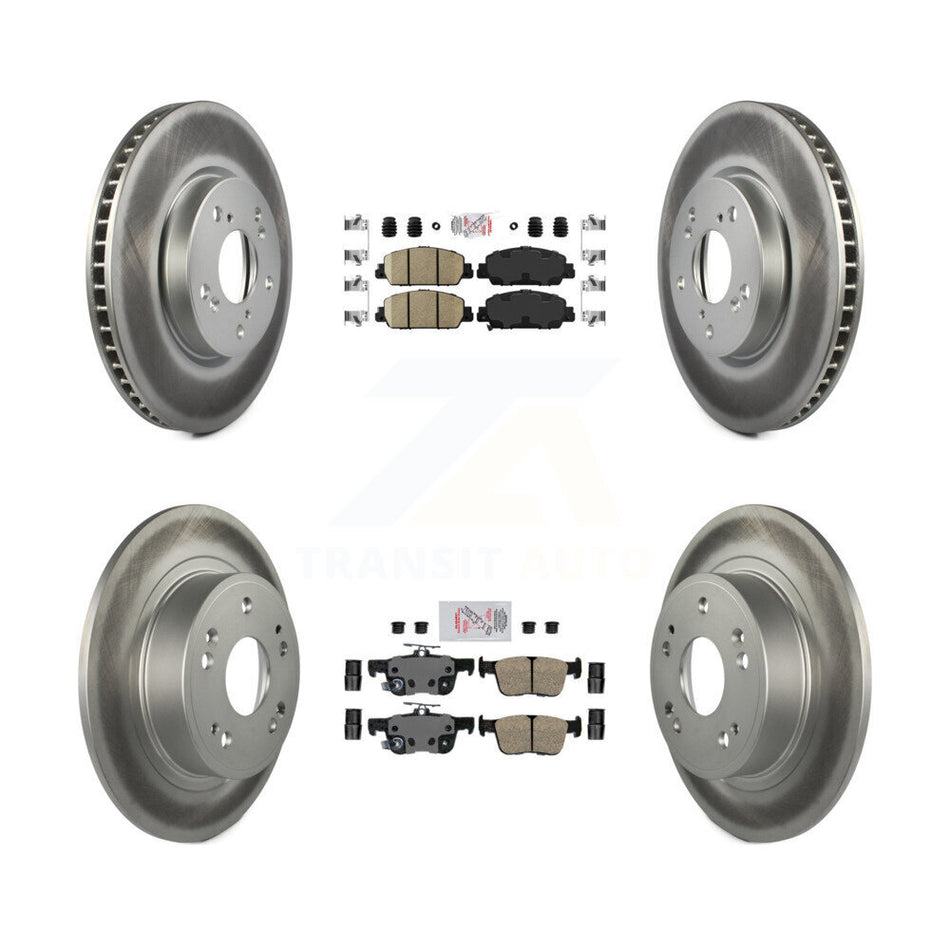 Front Rear Ceramic Pads And Coated Disc Brake Rotors Kit For Honda Accord KGA-102004