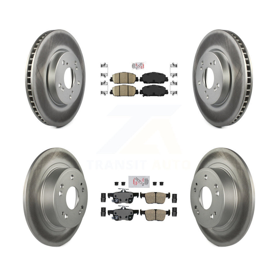 Front Rear Ceramic Pads And Coated Disc Brake Rotors Kit For Honda Accord KGA-102005