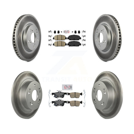 Front Rear Ceramic Pads And Coated Disc Brake Rotors Kit For Honda Accord KGA-102006