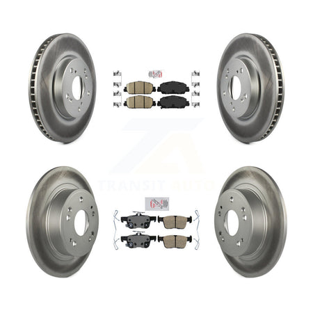 Front Rear Ceramic Pads And Coated Disc Brake Rotors Kit For Honda Accord KGA-102007